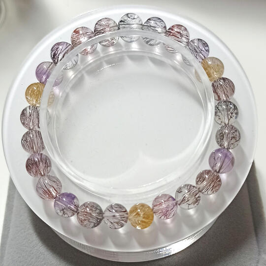 夢幻糖果彩兔毛|繽紛絮絲高透亮|高品水晶手鍊✨限量發售